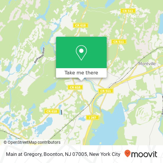 Mapa de Main at Gregory, Boonton, NJ 07005