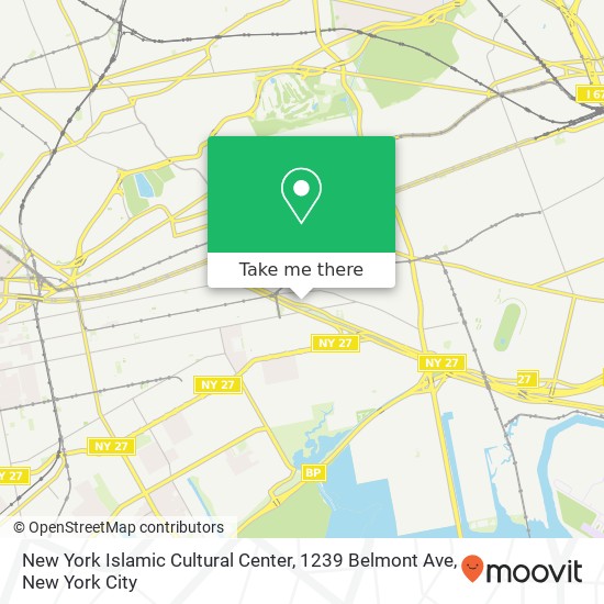 New York Islamic Cultural Center, 1239 Belmont Ave map