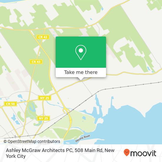 Mapa de Ashley McGraw Architects PC, 508 Main Rd