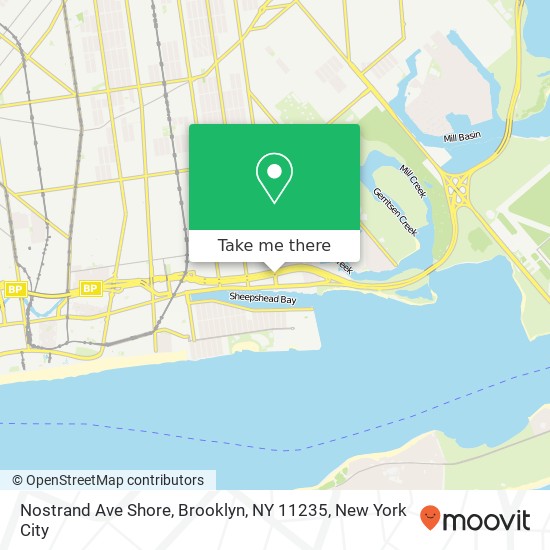 Mapa de Nostrand Ave Shore, Brooklyn, NY 11235