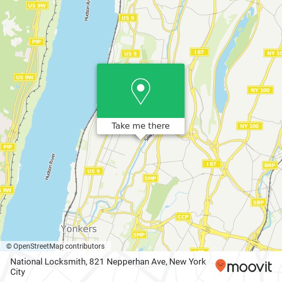 Mapa de National Locksmith, 821 Nepperhan Ave