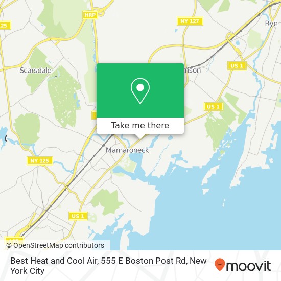 Mapa de Best Heat and Cool Air, 555 E Boston Post Rd
