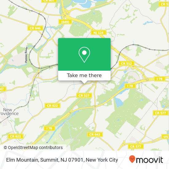 Mapa de Elm Mountain, Summit, NJ 07901