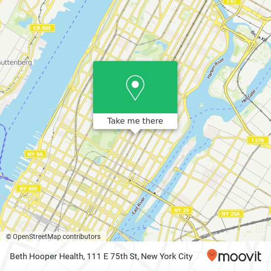 Mapa de Beth Hooper Health, 111 E 75th St