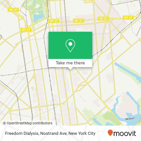 Freedom Dialysis, Nostrand Ave map
