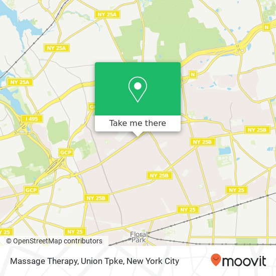 Massage Therapy, Union Tpke map