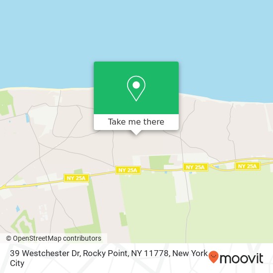 39 Westchester Dr, Rocky Point, NY 11778 map