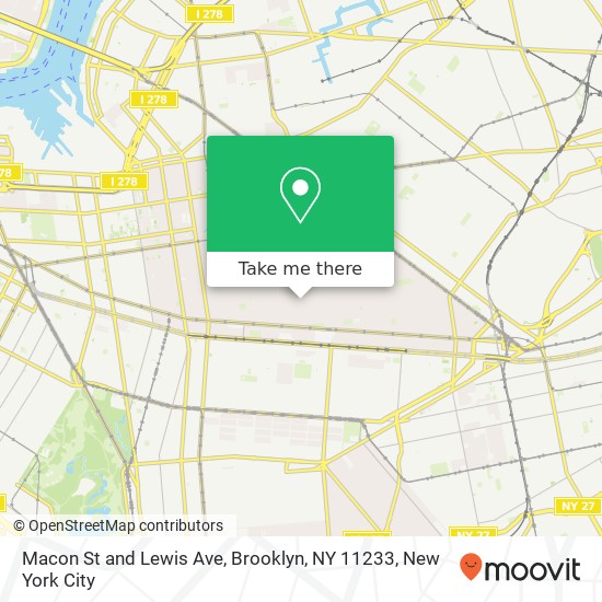 Macon St and Lewis Ave, Brooklyn, NY 11233 map