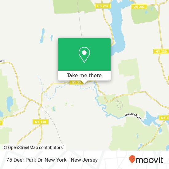 Mapa de 75 Deer Park Dr, Amawalk (Somers), NY 10501