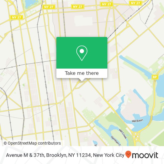 Mapa de Avenue M & 37th, Brooklyn, NY 11234