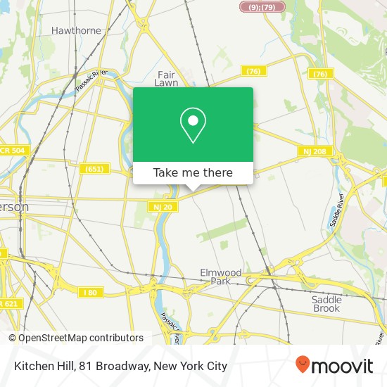 Kitchen Hill, 81 Broadway map