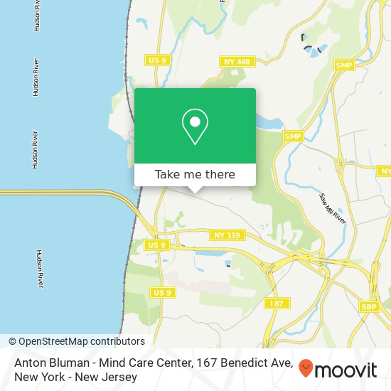 Mapa de Anton Bluman - Mind Care Center, 167 Benedict Ave