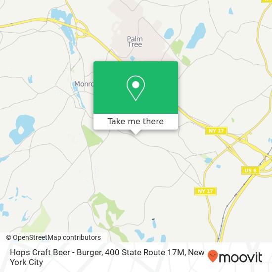 Mapa de Hops Craft Beer - Burger, 400 State Route 17M