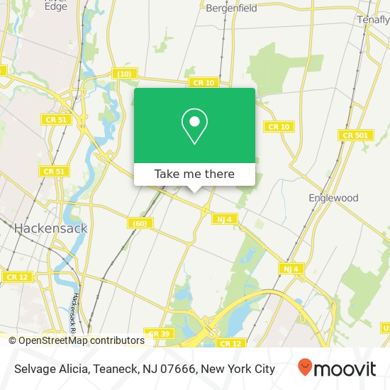 Mapa de Selvage Alicia, Teaneck, NJ 07666