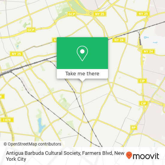 Antigua Barbuda Cultural Society, Farmers Blvd map