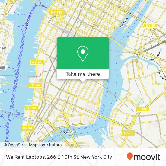 Mapa de We Rent Laptops, 266 E 10th St