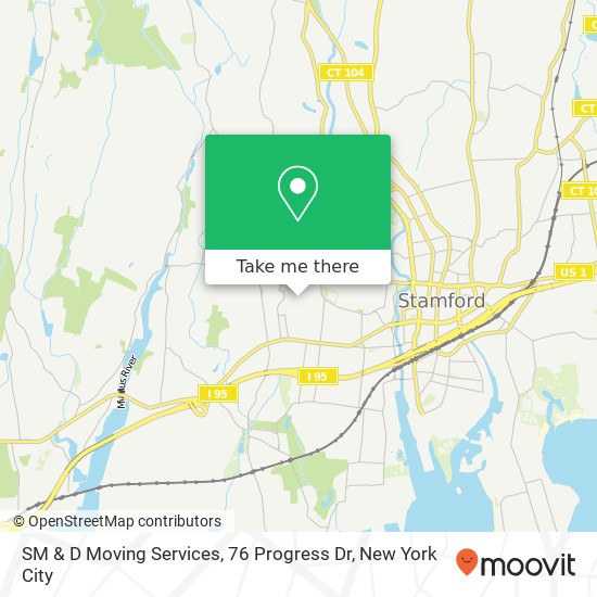 Mapa de SM & D Moving Services, 76 Progress Dr