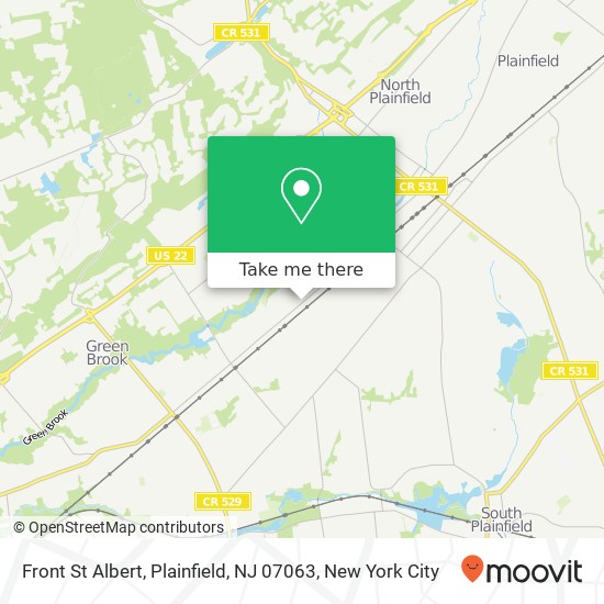 Mapa de Front St Albert, Plainfield, NJ 07063