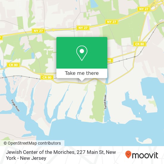 Jewish Center of the Moriches, 227 Main St map