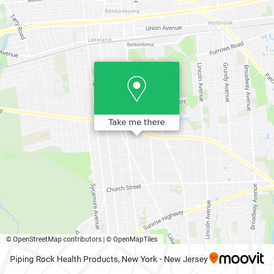 Mapa de Piping Rock Health Products