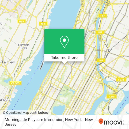 Morningside Playcare Immersion map
