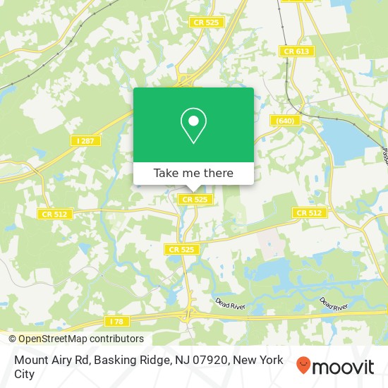 Mapa de Mount Airy Rd, Basking Ridge, NJ 07920