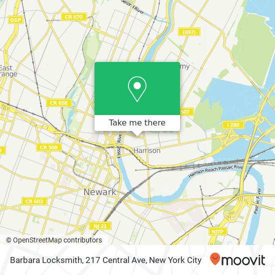 Mapa de Barbara Locksmith, 217 Central Ave
