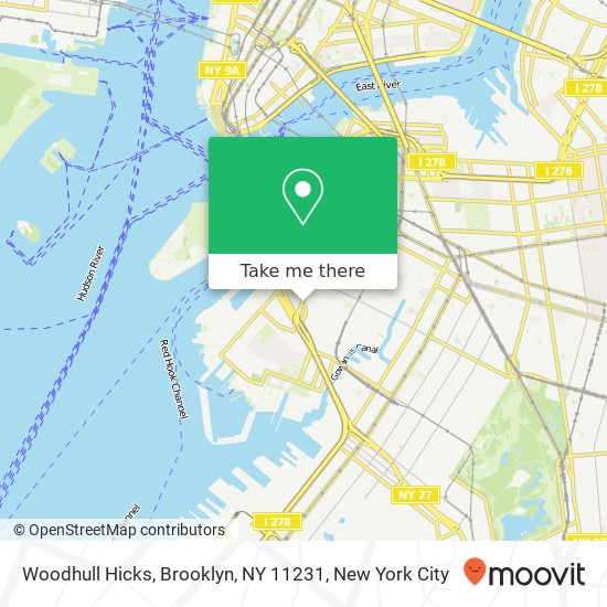 Mapa de Woodhull Hicks, Brooklyn, NY 11231