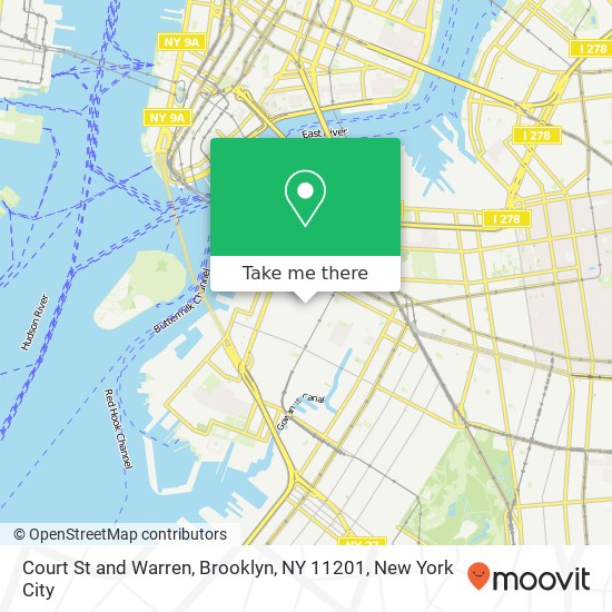Mapa de Court St and Warren, Brooklyn, NY 11201