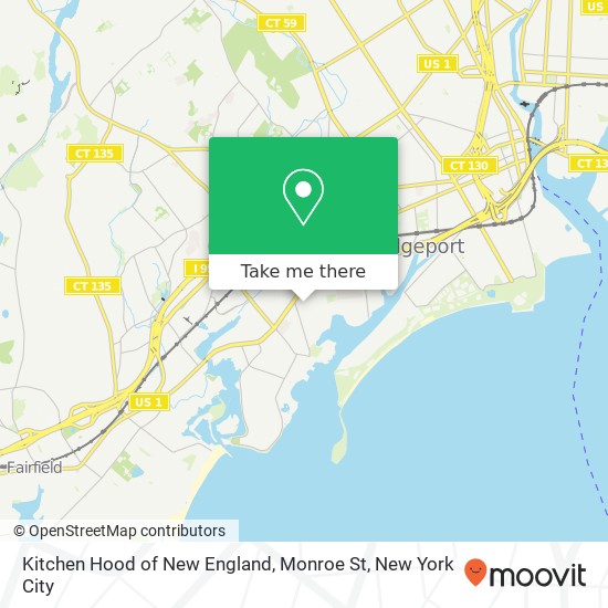 Mapa de Kitchen Hood of New England, Monroe St
