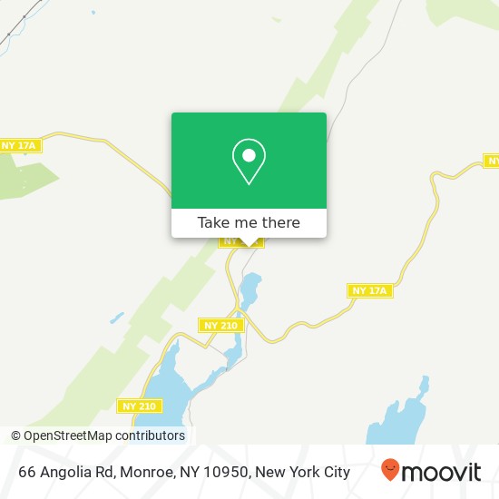 Mapa de 66 Angolia Rd, Monroe, NY 10950