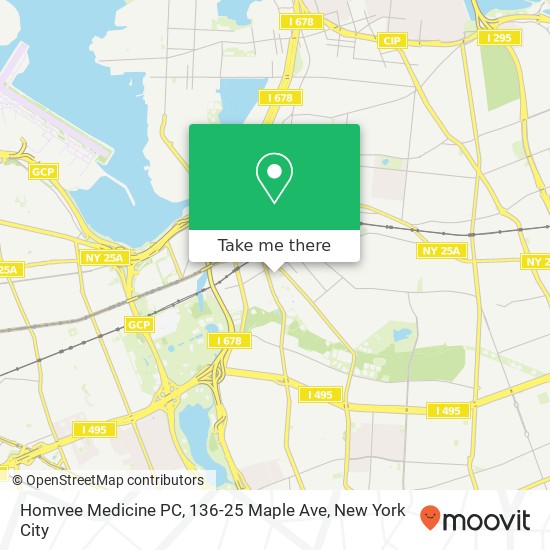 Mapa de Homvee Medicine PC, 136-25 Maple Ave