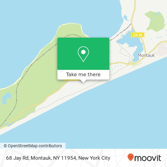 Mapa de 68 Jay Rd, Montauk, NY 11954