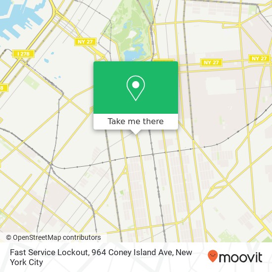 Fast Service Lockout, 964 Coney Island Ave map