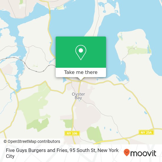 Mapa de Five Guys Burgers and Fries, 95 South St