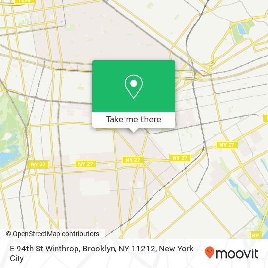 Mapa de E 94th St Winthrop, Brooklyn, NY 11212
