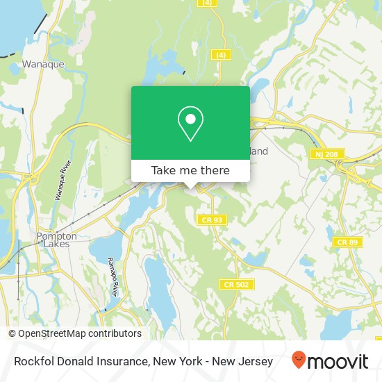 Rockfol Donald Insurance, 14 Post Rd map