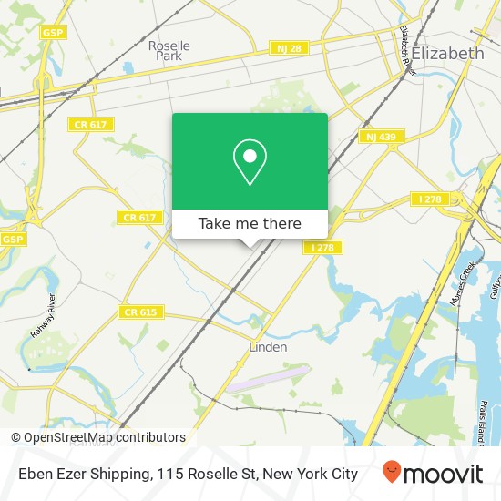 Eben Ezer Shipping, 115 Roselle St map