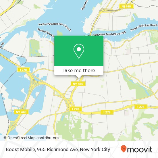 Mapa de Boost Mobile, 965 Richmond Ave