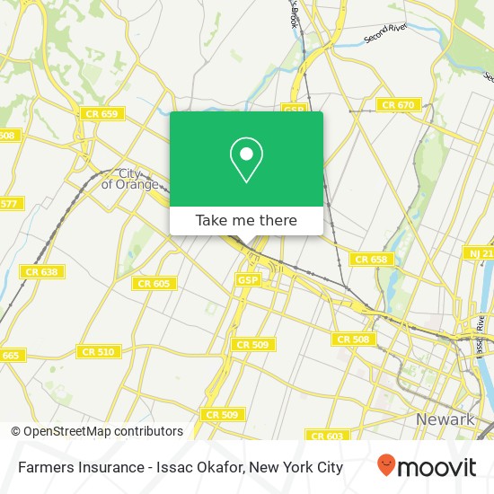 Farmers Insurance - Issac Okafor map