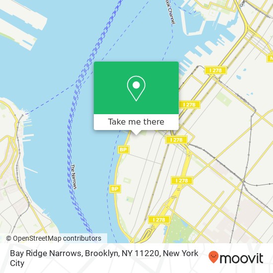 Mapa de Bay Ridge Narrows, Brooklyn, NY 11220