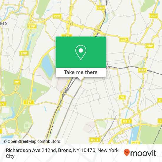 Mapa de Richardson Ave 242nd, Bronx, NY 10470