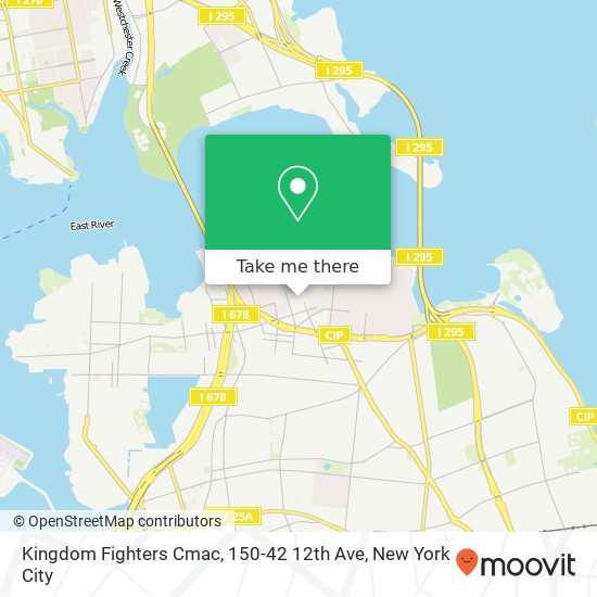 Mapa de Kingdom Fighters Cmac, 150-42 12th Ave