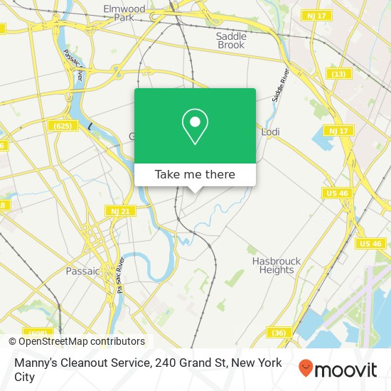 Mapa de Manny's Cleanout Service, 240 Grand St