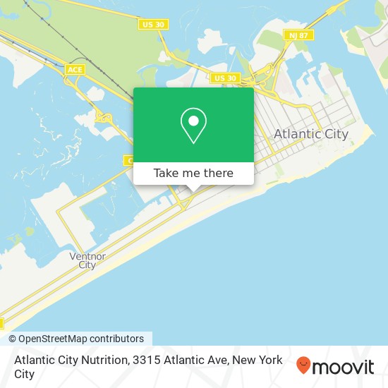 Atlantic City Nutrition, 3315 Atlantic Ave map