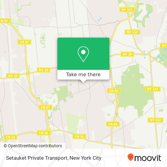 Mapa de Setauket Private Transport