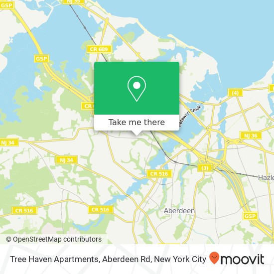 Tree Haven Apartments, Aberdeen Rd map