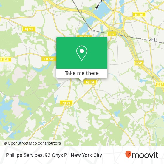 Mapa de Phillips Services, 92 Onyx Pl