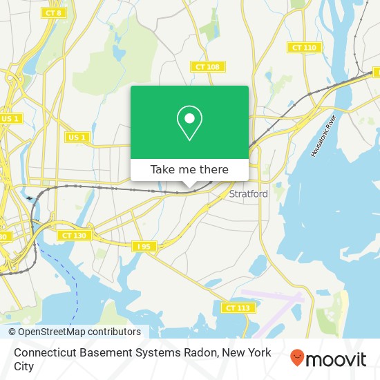 Mapa de Connecticut Basement Systems Radon