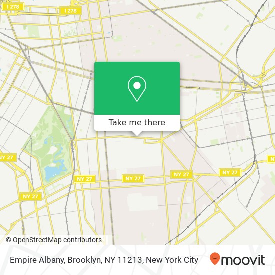 Empire Albany, Brooklyn, NY 11213 map